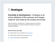 Tablet Screenshot of analoguecameras.com